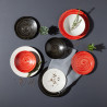 ASSIETTE DESSERT TORNADE 21CM EN GRÈS NOIR