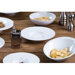 ASSIETTE  GRANDE AILE PETIT BASSIN 27CM ROMA PORCELAINE BLANCHE