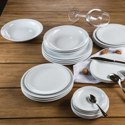 ASSIETTE PLATE 24.5CM UNIVERSAL PORCELAINE BLANCHE