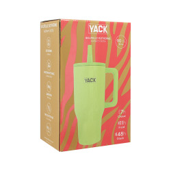 GOBELET ISOTHERME YACK 90CL EN ACIER INOXYDABLE VERT FLUO ANTI-DÉRAPANT
