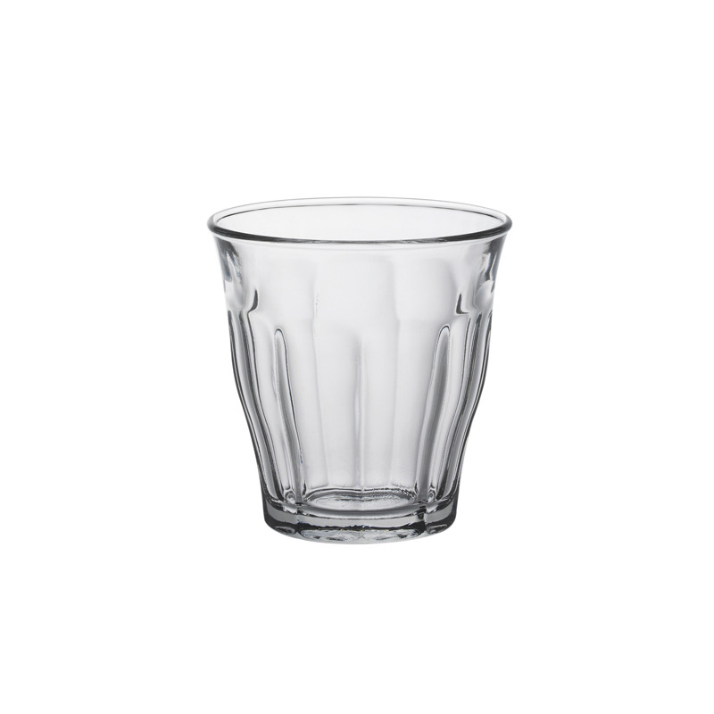LOT DE 4 GOBELETS PICARDIE 25CL EN VERRE TREMPÉ TRANSPARENT