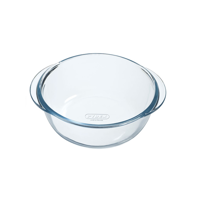 PLAT BASE ROND POUR AIR FRYER 20CM EN VERRE BOROSILICATE TRANSPARENT
