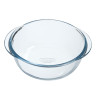 PLAT BASE ROND POUR AIR FRYER 20CM EN VERRE BOROSILICATE TRANSPARENT