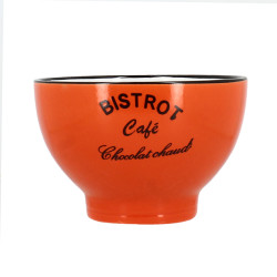 BOL BISTROT 13CM 50CL EN GRES ORANGE