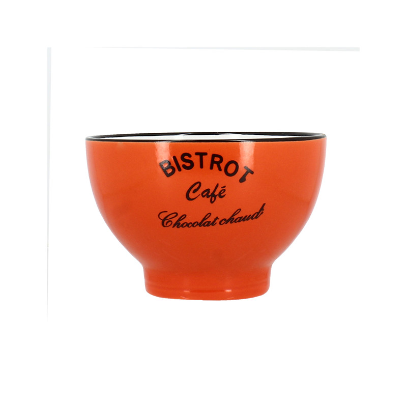 BOL BISTROT 13CM 50CL EN GRES ORANGE