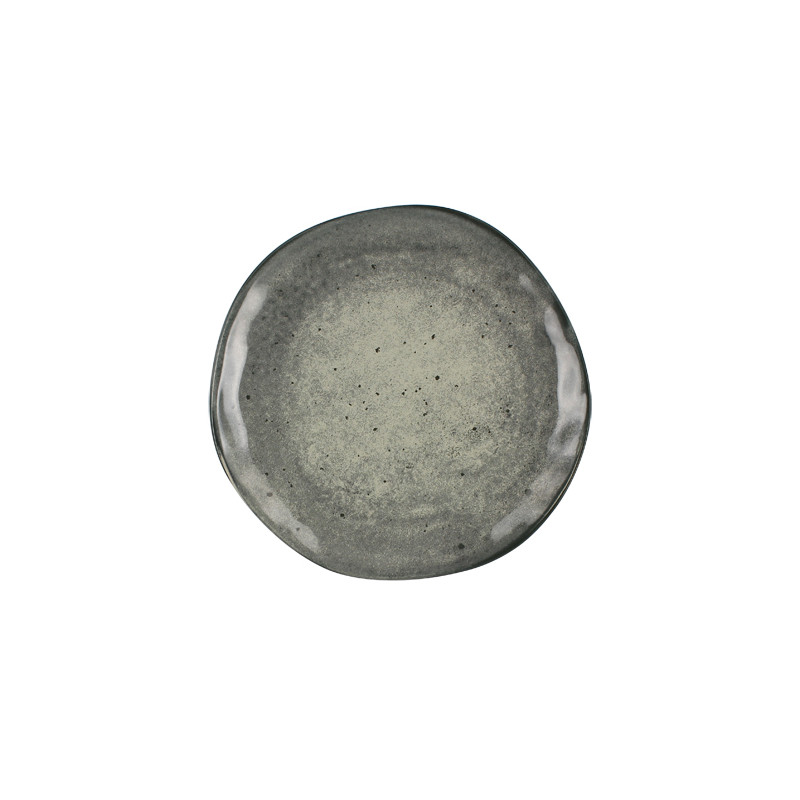 ASSIETTE DESSERT IRAZU 20CM EN FAIENCE GRIS