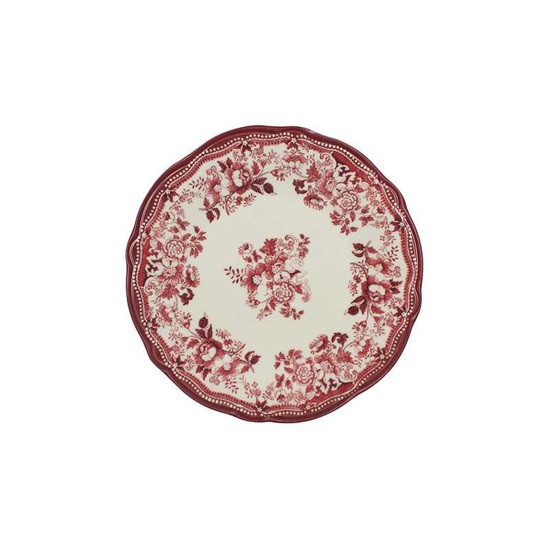 ASSIETTE PLATE FAUSTINE 26CM EN GRÈS ROSE