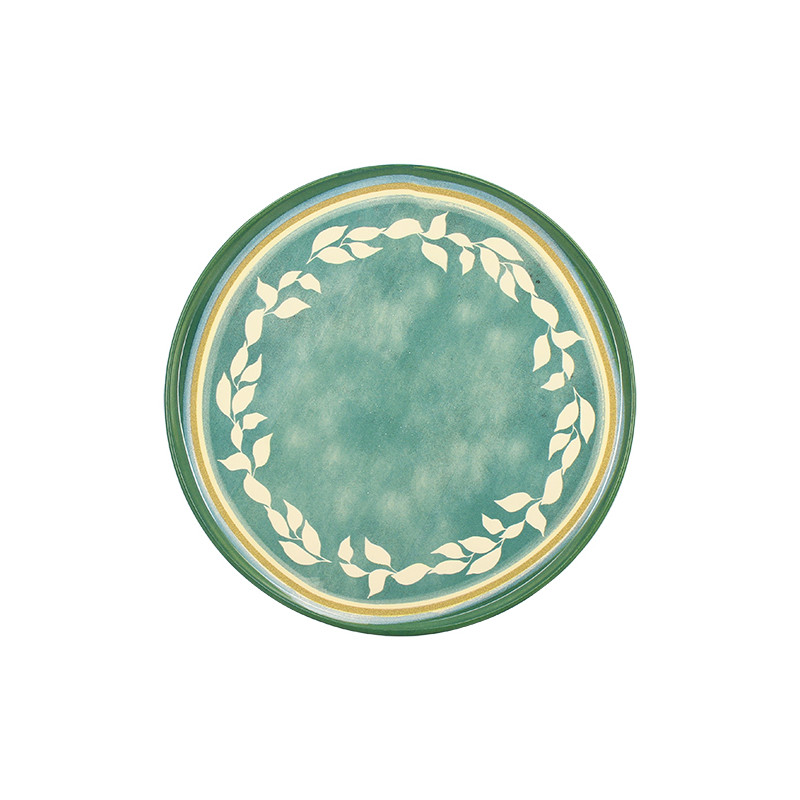 ASSIETTE PLATE CAPRIA 28CM EN FAIENCE VERT