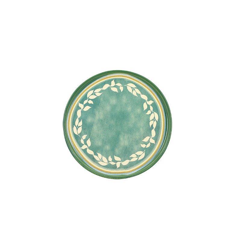 ASSIETTE DESSERT CAPRIA 21CM EN FAIENCE VERT