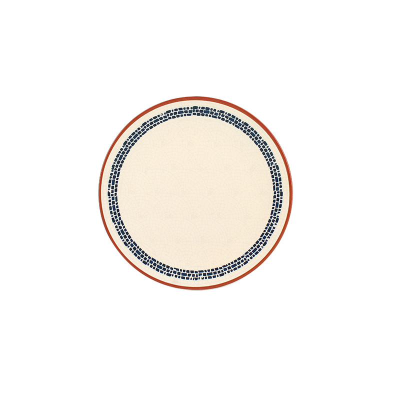 ASSIETTE PLATE AMATXI 25CM EN FAIENCE BLANC