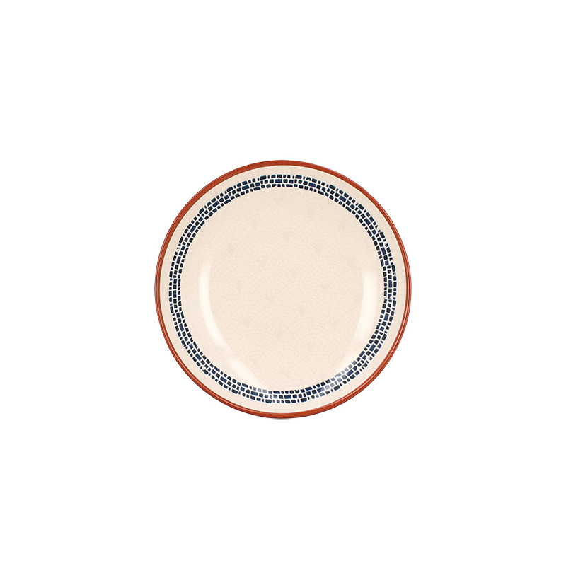 ASSIETTE CREUSE AMATXI 21CM EN FAÏENCE BLANC