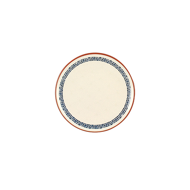 ASSIETTE DESSERT AMATXI 20CM EN FAIENCE BLANC