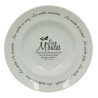 ASSIETTE À MOULES ÉCRITURE 26CM EN PORCELAINE