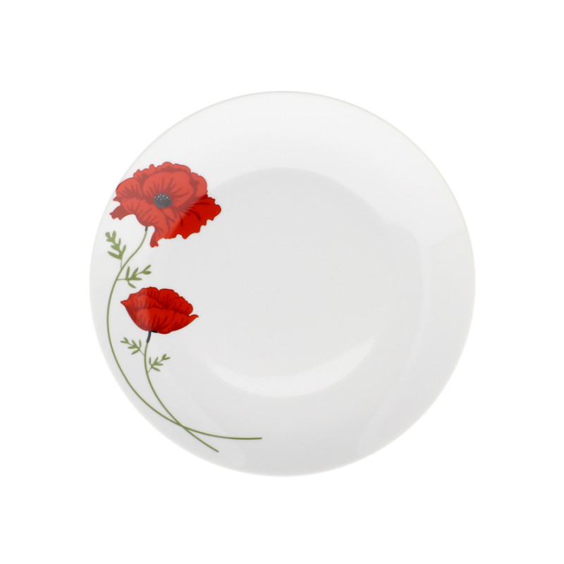 ASSIETTE PLATE COQUELICOT 27CM EN PORCELAINE
