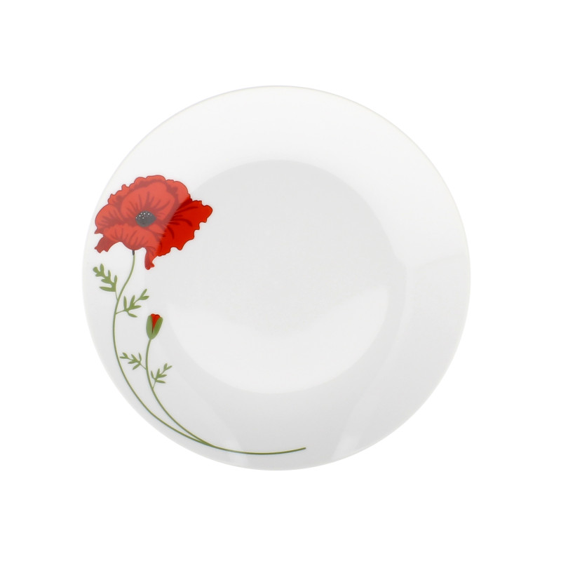 ASSIETTE À DESSERT COQUELICOT 19.5CM PORCELAINE