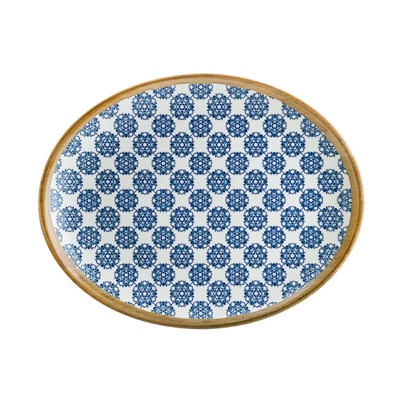 ASSIETTE OVALE LOTUS MOOVE 25CM PORCELAINE