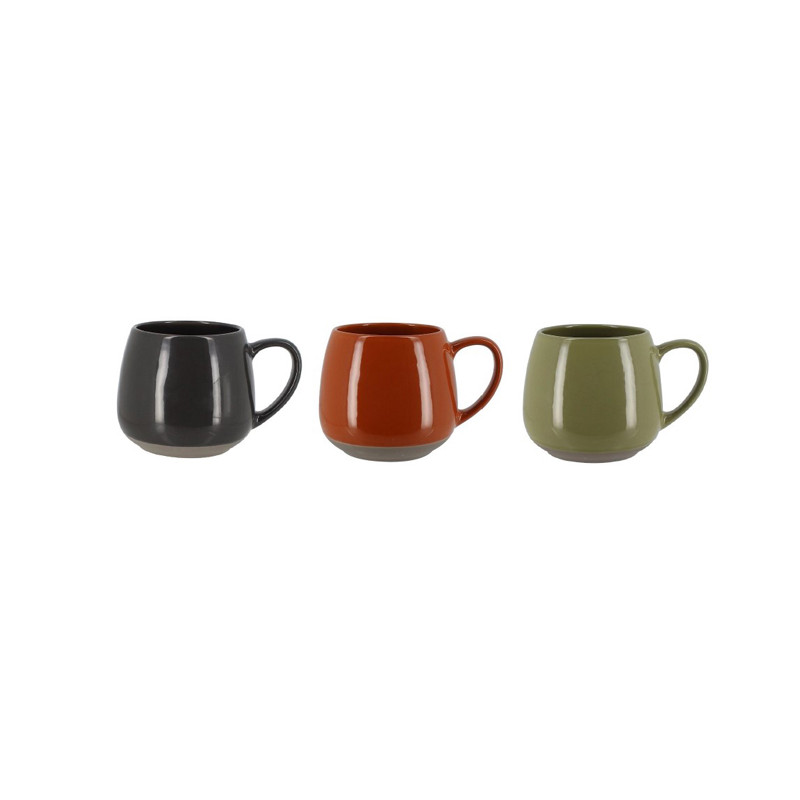 MUG TERRA 40CL EN GRÈS 3 COULEURS ASSORTIES