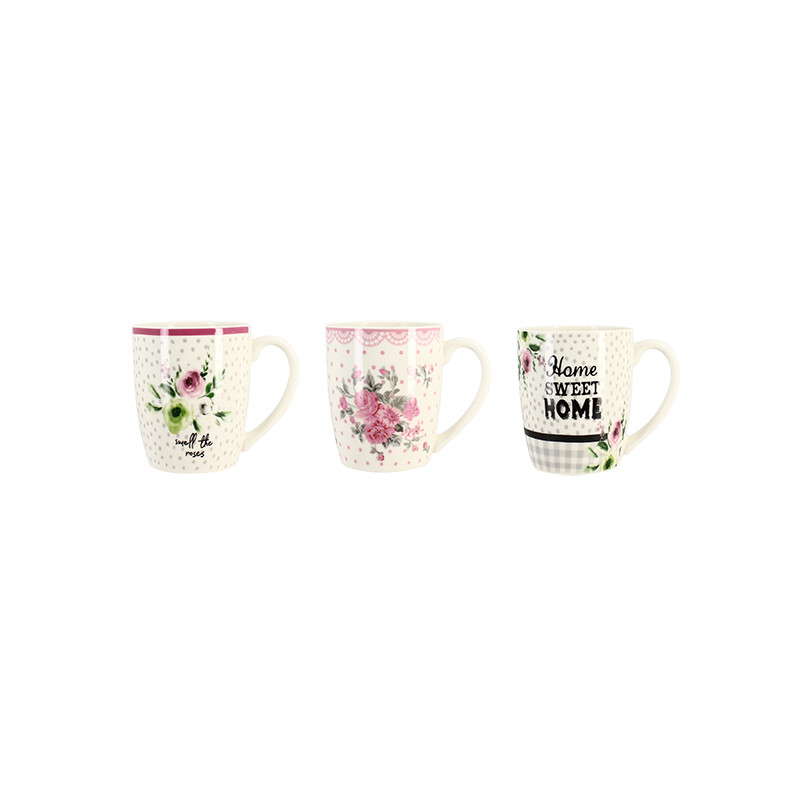 MUG ROSIE 33CL DÉCOR FLORAL PORCELAINE NEW BONE