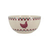 BOL GALLINA 55CL EN GRÈS GRIS ET ROUGE