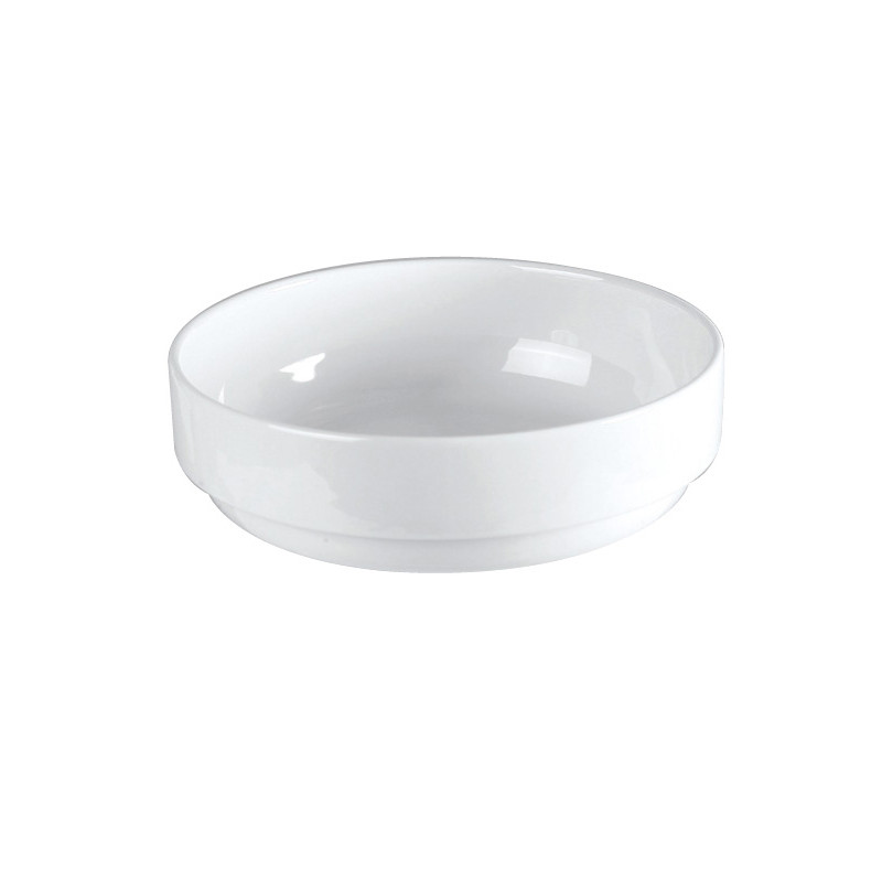 ASSIETTE MULTI USAGES 18CM 95CL EMPILABLE EN GRÈS BLANC