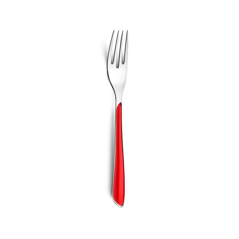 FOURCHETTE TABLE ÉCLAT EN ACIER INOXYDABLE ROUGE