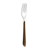 FOURCHETTE TABLE ÉCLAT 21CM ACIER INOXYDABLE EFFET BOIS FONCÉ