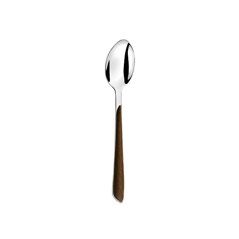 CUILLÈRE DE TABLE ÉCLAT 21CM EN ACIER INOXYDABLE EFFET BOIS FONCÉ
