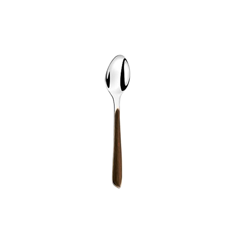 CUILLÈRE À CAFÉ ÉCLAT 13.5CM ACIER INOXYDABLE EFFET BOIS FONCÉ