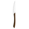 COUTEAU DE TABLE ÉCLAT 23CM EN ACIER INOXYDABLE EFFET BOIS FONCÉ
