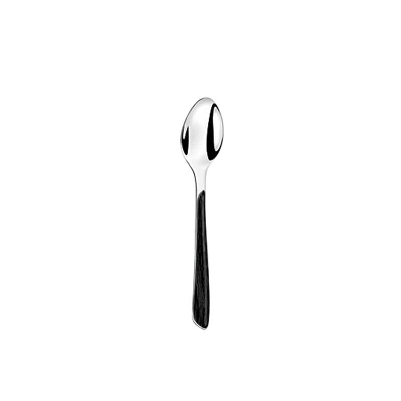 CUILLÈRE À CAFÉ ÉCLAT 13.5CM ACIER INOXYDABLE EFFET BOIS NOIR