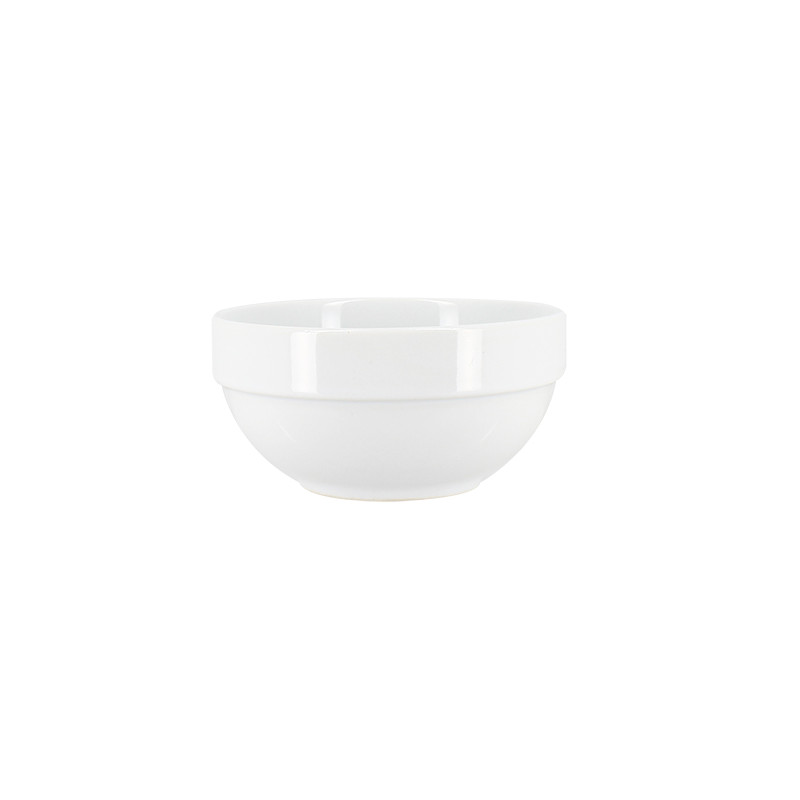 BOL EMPILABLE 13.5CM 40CL EN GRÈS BLANC