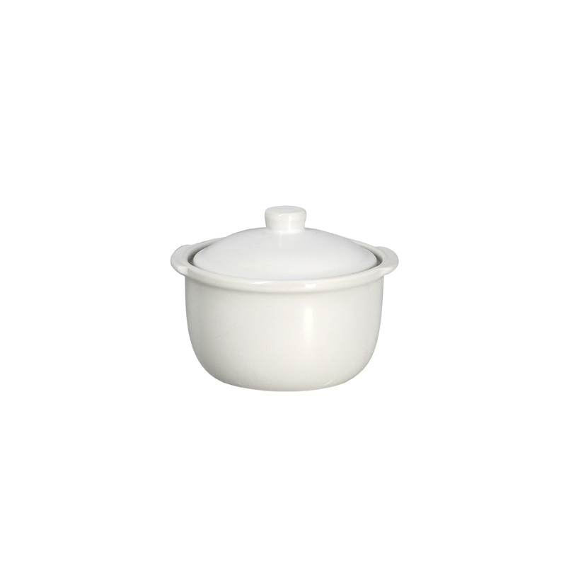 COCOTTE RONDE 75CL EN GRÈS BLANC