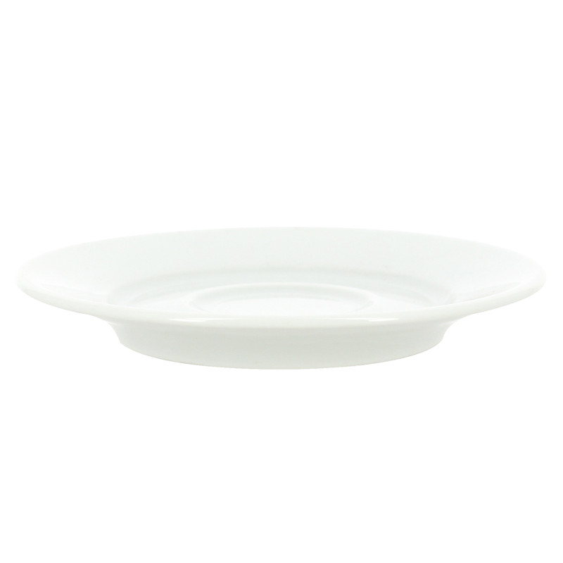 SOUCOUPE EMPILABLE 14CM EN GRÈS BLANC