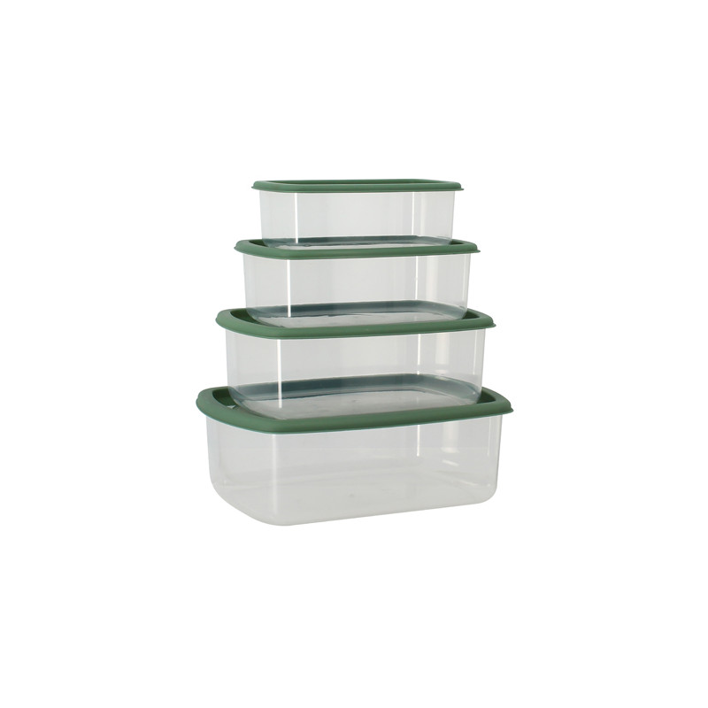 LOT4 BOITES CONSERVATION EN PLASTIQUE 250ML 500ML 750ML ET 1.2L