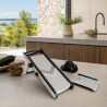 MANDOLINE SUR PIED EN ACIER INOXYDABLE