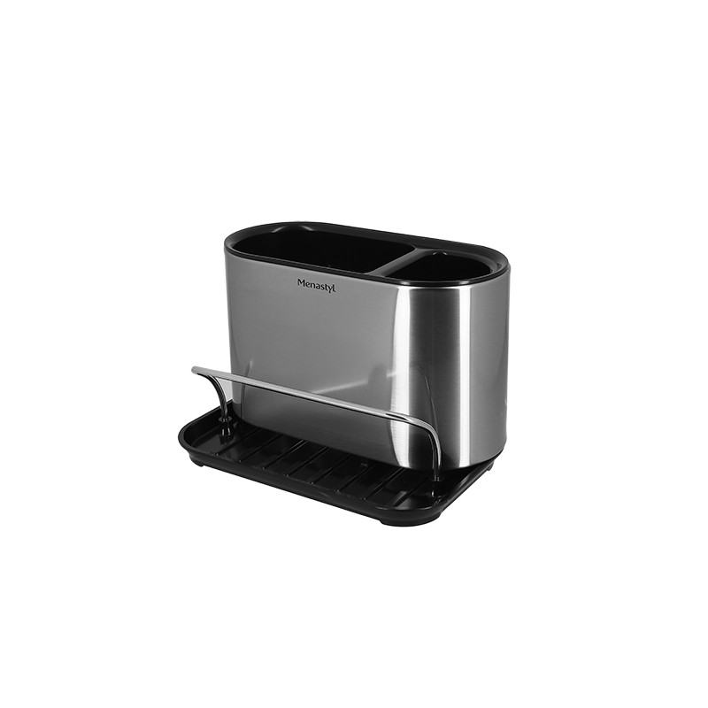ORGANISEUR 18X12X13CM EN ACIER INOXYDABLE ET PLASTIQUE