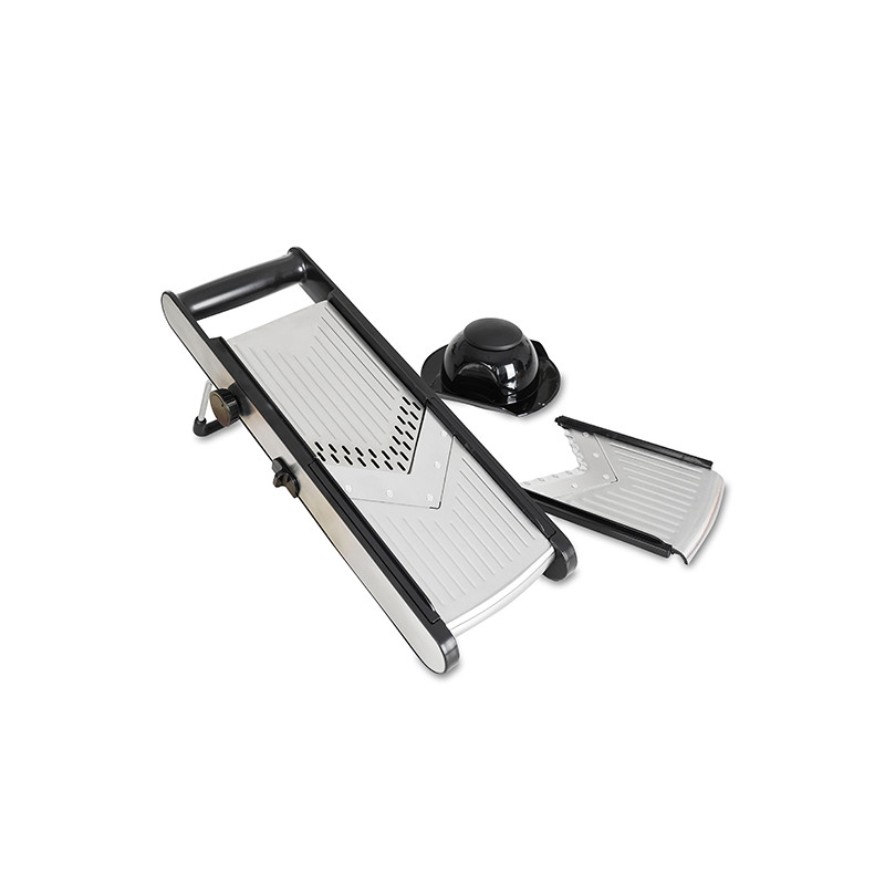 MANDOLINE SUR PIED EN ACIER INOXYDABLE