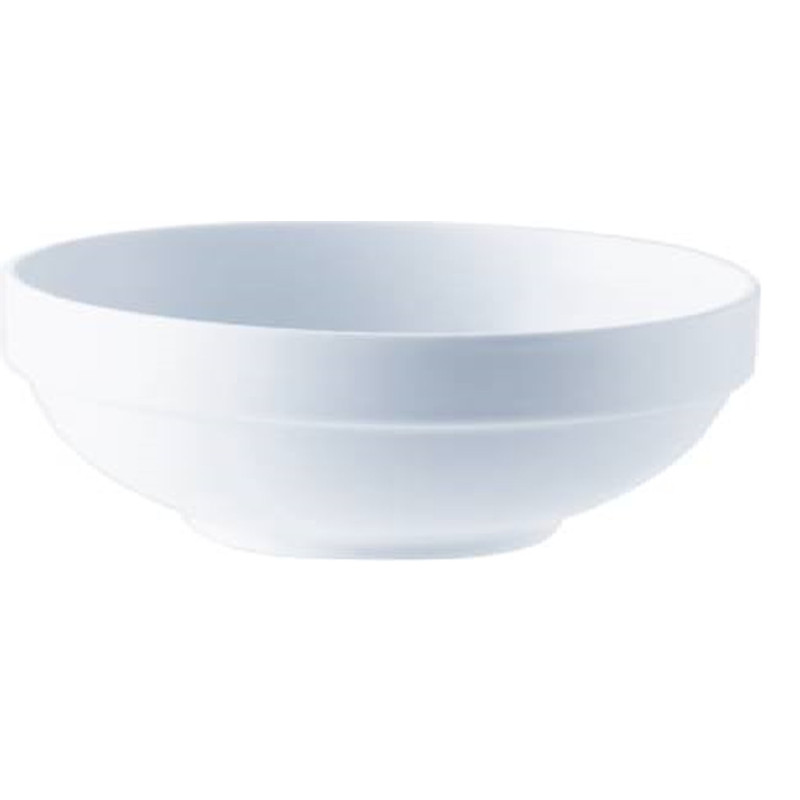 BOL EMPILABLE 60CL EN GRÈS BLANC BLANC
