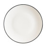 ASSIETTE PLATE LINEA NOIR 21CM EN PORCELAINE