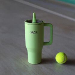 GOBELET ISOTHERME YACK 90CL EN ACIER INOXYDABLE VERT FLUO ANTI-DÉRAPANT