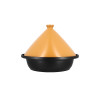 TAJINE D30CM FOND ALU INDUCTION COUVERCLE EN CÉRAMIQUE JAUNE