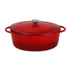 COCOTTE COLETTE OVALE 9L 36X27CM EN FONTE ÉMAILLÉE ROUGE
