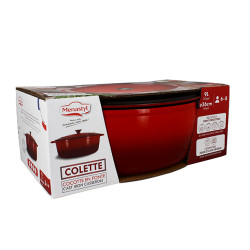 COCOTTE COLETTE OVALE 9L 36X27CM EN FONTE ÉMAILLÉE ROUGE
