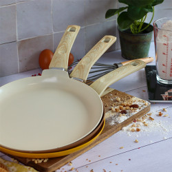 CRÊPIÈRE COLORAMA 26CM ALUMINIUM RECYCLÉ CREME INDUCTION