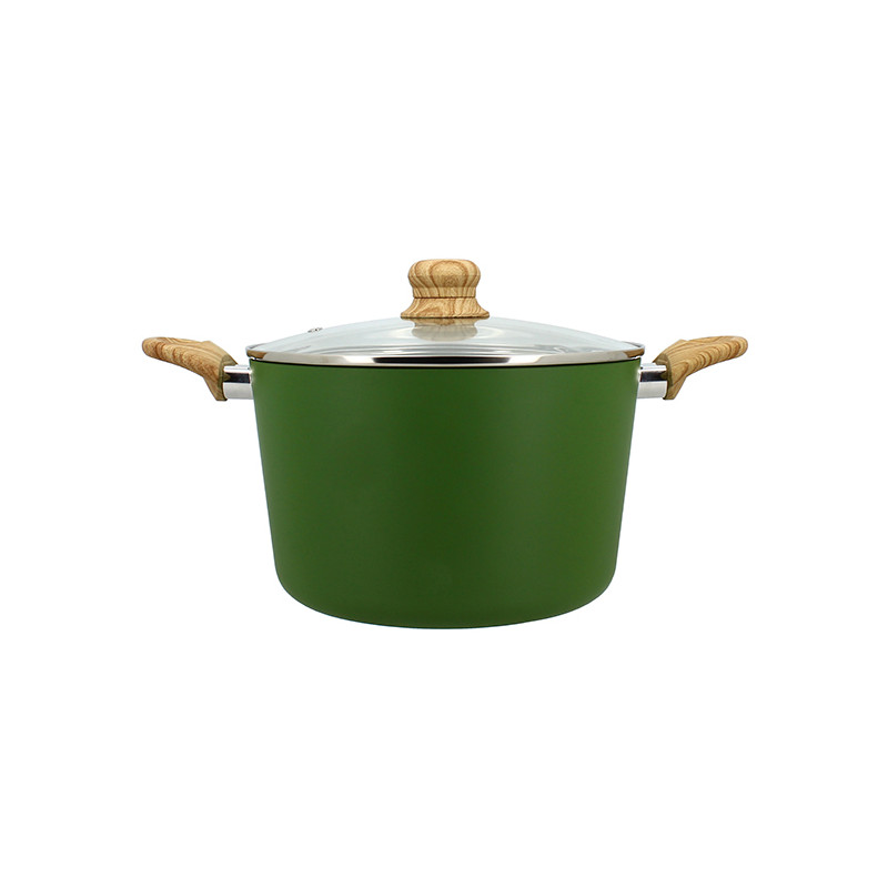 FAITOUT 24CM ALUMINIUM RECYCLÉ COUVERCLE EN VERRE INDUCTION COLORAMA