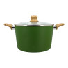 FAITOUT 24CM ALUMINIUM RECYCLÉ COUVERCLE EN VERRE INDUCTION COLORAMA