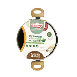 FAITOUT 24CM ALUMINIUM RECYCLÉ COUVERCLE EN VERRE INDUCTION COLORAMA