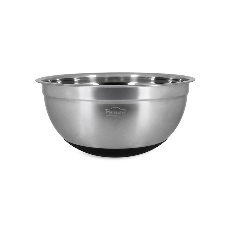 BOL À MÉLANGER EN ACIER INOXYDABLE 25CM 3.7L ANTI DÉRAPANT