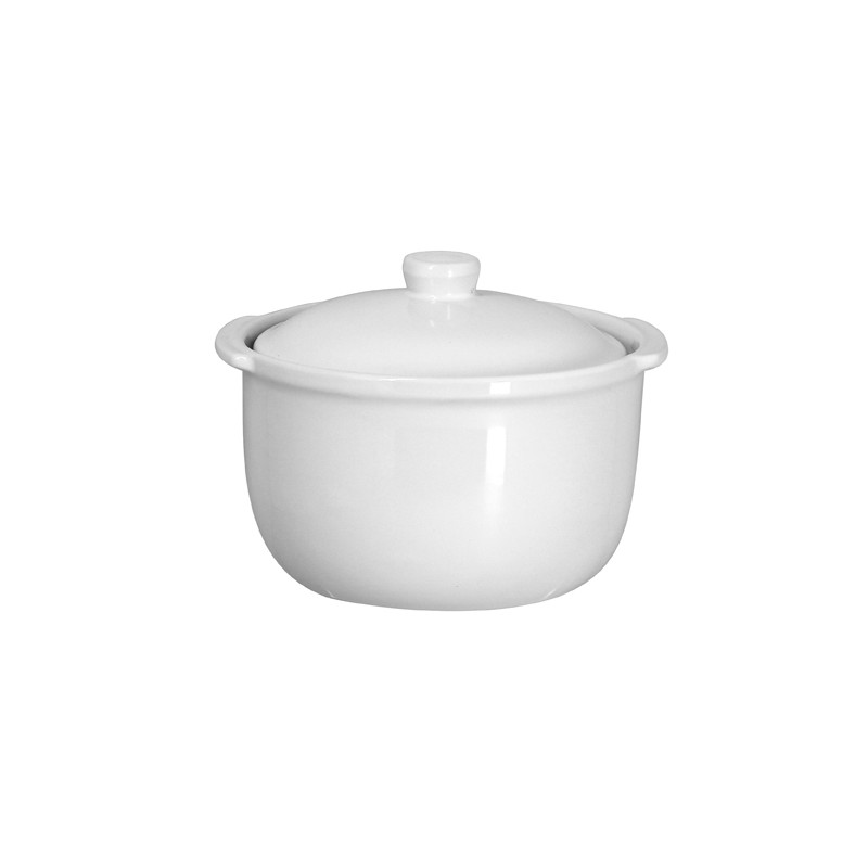 COCOTTE RONDE 1000ML EN GRÈS BLANC