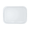 COUVERCLE RECTANGULAIRE FOOD BOX 214X158MM BLANC  POLYPROPYLENE